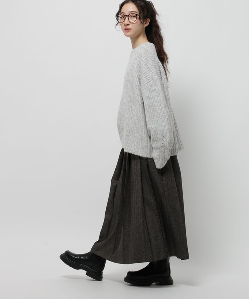 niko and...（ニコアンド）の「アルパカウールMIXアゼプルオーバー（ニット/セーター・レディース・チャコール/ライトグレー/イエロー/ブルー・LARGE/MEDIUM）」の11枚目の写真