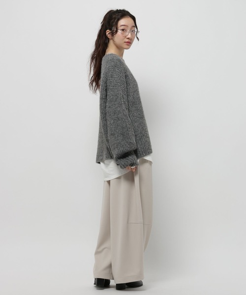 niko and...（ニコアンド）の「アルパカウールMIXアゼプルオーバー（ニット/セーター・レディース・チャコール/ライトグレー/イエロー/ブルー・LARGE/MEDIUM）」の13枚目の写真