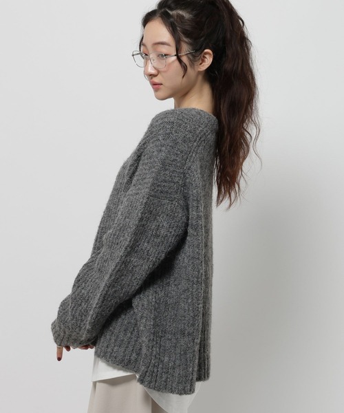 niko and...（ニコアンド）の「アルパカウールMIXアゼプルオーバー（ニット/セーター・レディース・チャコール/ライトグレー/イエロー/ブルー・LARGE/MEDIUM）」の15枚目の写真