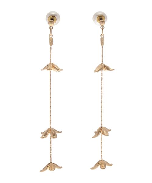 LAGUNAMOON（ラグナムーン）の「LADYフラワーチェーンピアス（ピアス（両耳用）・レディース・ゴールド・FREE）」の2枚目の写真