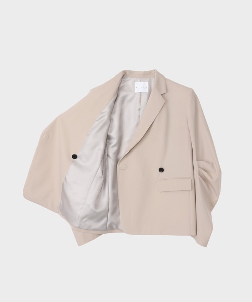 CINOH(チノ)の「WOOL DRAPE SLEEVES JACKET(テーラードジャケット・レディース・ベージュ・36)」の7枚目の写真