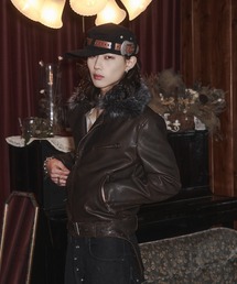 INTER FACTORY（インターファクトリー）の「takumu（MUU STUDIO） - Detachable fur double riders jacket / 着脱式ファーダブルライダースジャケット（ライダースジャケット）」