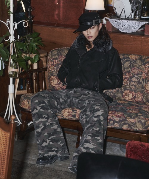 INTER FACTORY（インターファクトリー）の「takumu（MUU STUDIO） - Detachable fur double riders jacket / 着脱式ファーダブルライダースジャケット（ライダースジャケット・メンズ・ブラック/ブラウン・3/2）」の9枚目の写真