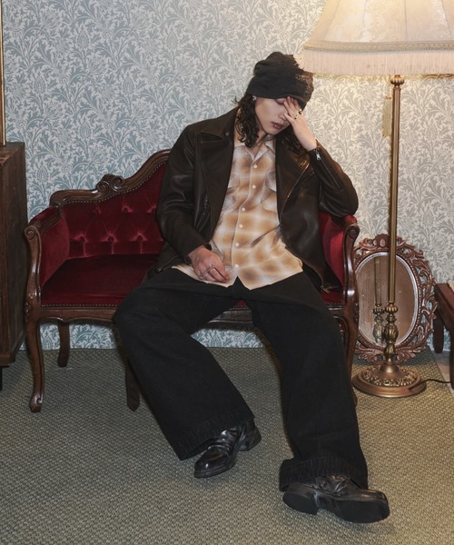 INTER FACTORY（インターファクトリー）の「takumu（MUU STUDIO） - Detachable fur double riders jacket / 着脱式ファーダブルライダースジャケット（ライダースジャケット・メンズ・ブラック/ブラウン・3/2）」の22枚目の写真