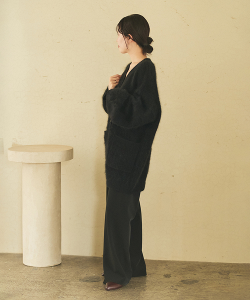 plage（プラージュ）の「Fur Midi カーディガン（カーディガン/ボレロ・レディース・ベージュ系その他/ブラック・FREE）」の6枚目の写真