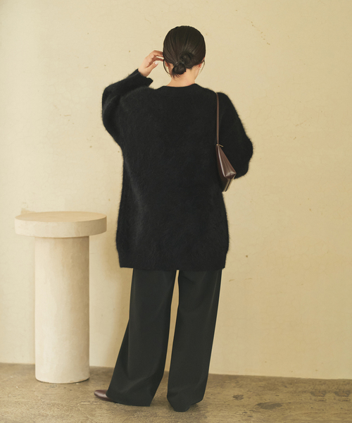 plage（プラージュ）の「Fur Midi カーディガン（カーディガン/ボレロ・レディース・ベージュ系その他/ブラック・FREE）」の7枚目の写真