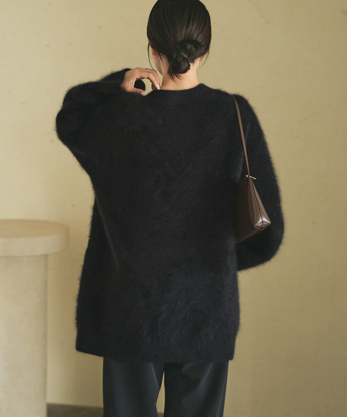 plage（プラージュ）の「Fur Midi カーディガン（カーディガン/ボレロ・レディース・ベージュ系その他/ブラック・FREE）」の11枚目の写真