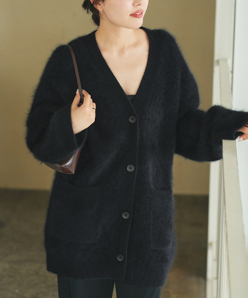 plage（プラージュ）の「Fur Midi カーディガン（カーディガン/ボレロ・レディース・ベージュ系その他/ブラック・FREE）」の13枚目の写真