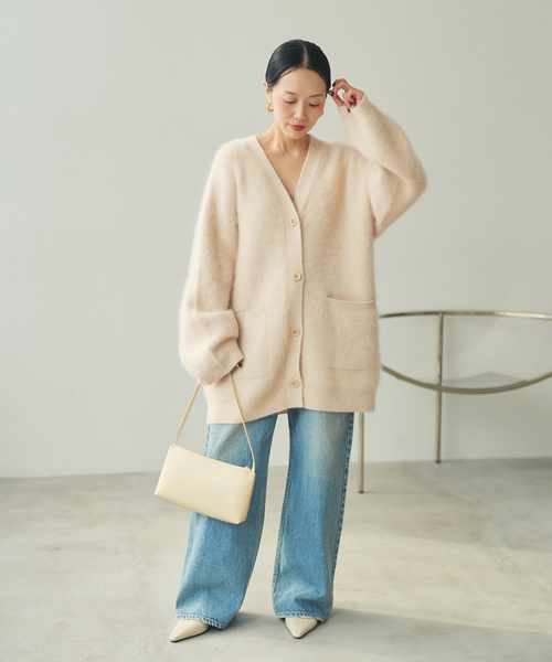 plage（プラージュ）の「Fur Midi カーディガン（カーディガン/ボレロ・レディース・ベージュ系その他/ブラック・FREE）」の15枚目の写真