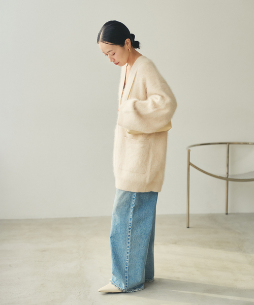 plage（プラージュ）の「Fur Midi カーディガン（カーディガン/ボレロ・レディース・ベージュ系その他/ブラック・FREE）」の16枚目の写真