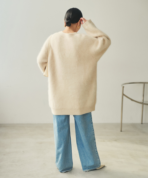 plage（プラージュ）の「Fur Midi カーディガン（カーディガン/ボレロ・レディース・ベージュ系その他/ブラック・FREE）」の17枚目の写真