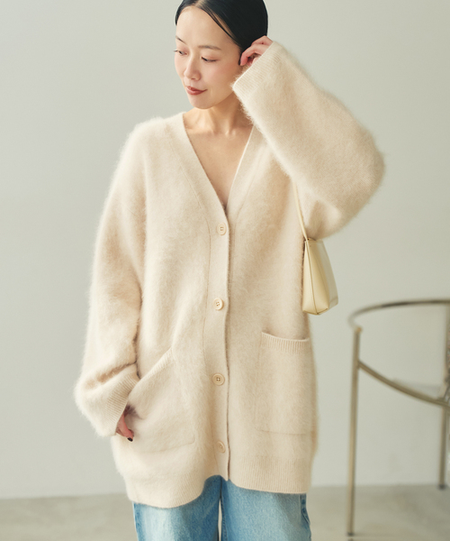 plage（プラージュ）の「Fur Midi カーディガン（カーディガン/ボレロ・レディース・ベージュ系その他/ブラック・FREE）」の19枚目の写真