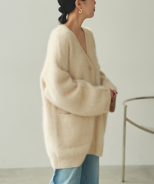 plage（プラージュ）の「Fur Midi カーディガン（カーディガン/ボレロ・レディース・ベージュ系その他/ブラック・FREE）」の21枚目の写真