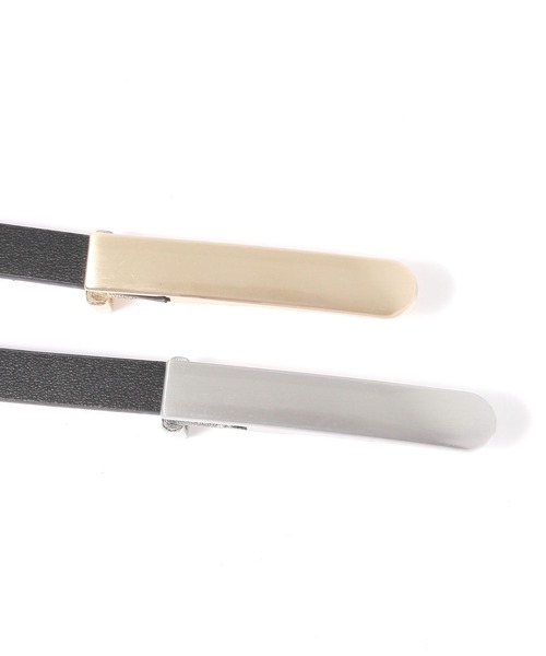 GLOBAL WORK（グローバルワーク）の「10mmメタルポイントベルト/620426（ベルト・レディース・ブラック×ゴールド/ブラウン系その他/ブラック×シルバー・FREE）」の5枚目の写真