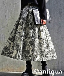 トワルドジュイ柄　フレアスカート