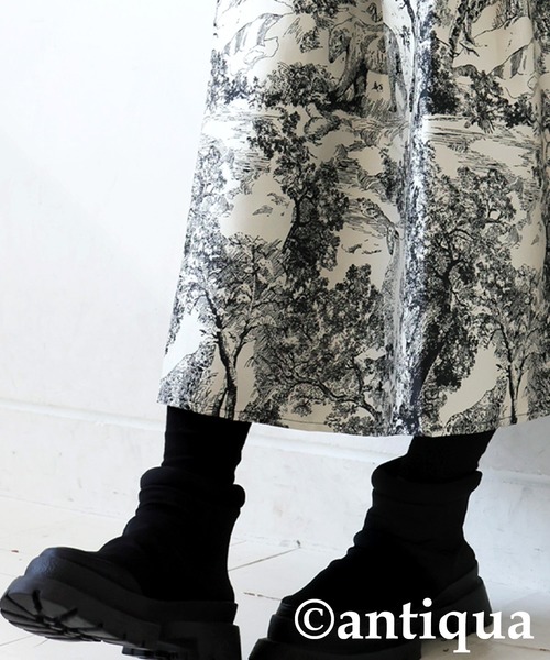 antiqua（アンティカ）の「トワルドジュイ柄　フレアスカート（スカート・レディース・ブラック・ONESIZE）」の14枚目の写真