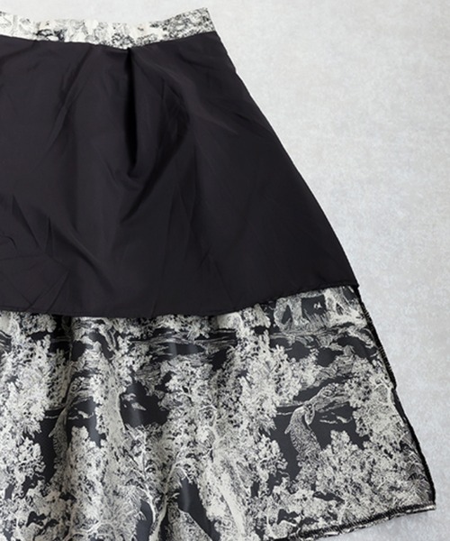 antiqua（アンティカ）の「トワルドジュイ柄　フレアスカート（スカート・レディース・ブラック・ONESIZE）」の9枚目の写真