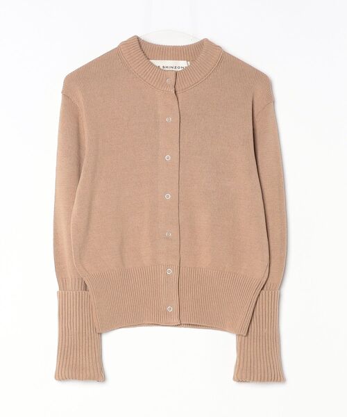 THE SHINZONE（ザ　シンゾーン）の「COTTON LONG RIB CARDIGAN 25SMSNI01（Tシャツ/カットソー・レディース・ブラック/レッド/ベージュ/ネイビー・FREE）」の3枚目の写真