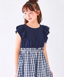 セール】ストライプドッキングワンピース【接触冷感】（ワンピース