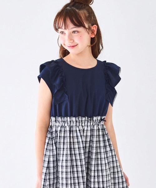 セール】【速乾、接触冷感】【姉妹でお揃い】モノトーンチェック