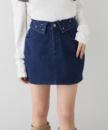 one after another NICE CLAUP | セットで着れる/ビジューデニムスカート(デニムスカート)