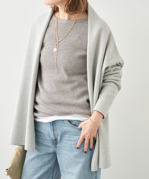 Deuxieme Classe（ドゥーズィエムクラス）の「SMOOTH TOP ガウン（その他アウター・レディース・ベージュ/ライトグレー・FREE）」の5枚目の写真