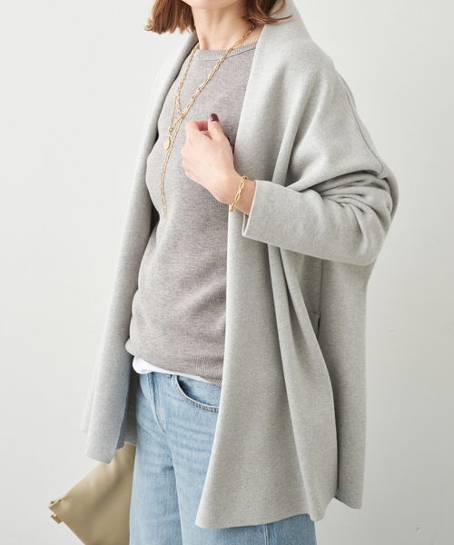 Deuxieme Classe（ドゥーズィエムクラス）の「SMOOTH TOP ガウン（その他アウター・レディース・ベージュ/ライトグレー・FREE）」の6枚目の写真