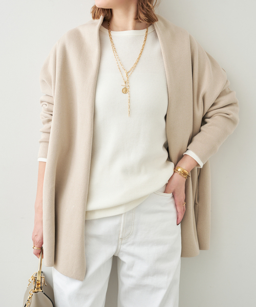 Deuxieme Classe（ドゥーズィエムクラス）の「SMOOTH TOP ガウン（その他アウター・レディース・ベージュ/ライトグレー・FREE）」の16枚目の写真