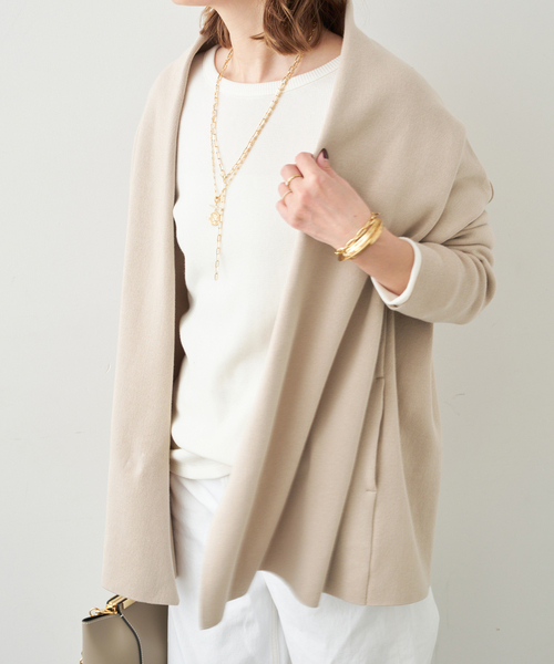 Deuxieme Classe（ドゥーズィエムクラス）の「SMOOTH TOP ガウン（その他アウター・レディース・ベージュ/ライトグレー・FREE）」の22枚目の写真