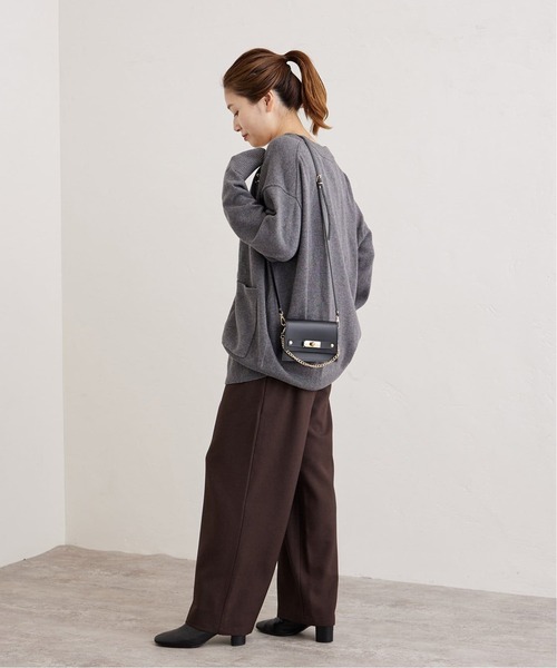 JOURNAL STANDARD(ジャーナルスタンダード)の「《追加5》ウールライクストレッチワイドパンツ(その他パンツ・レディース・ブラック/チョコ/ブラウン・36/38/40)」の5枚目の写真