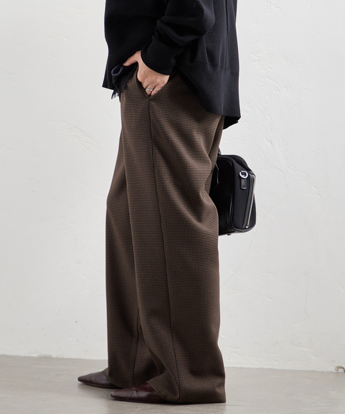 JOURNAL STANDARD(ジャーナルスタンダード)の「《追加5》ウールライクストレッチワイドパンツ(その他パンツ・レディース・ブラック/チョコ/ブラウン・36/38/40)」の8枚目の写真