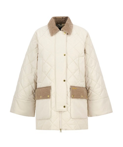 Barbour（バブアー）の「Aldburgh キルティングジャケット（その他アウター・レディース・クリーム/ネイビー・8）」の13枚目の写真