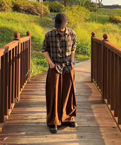 MIDSUN(ミッドサン)の「Dark Check Shirt-Black(シャツ/ブラウス・レディース・ブラック・M/L)」の4枚目の写真