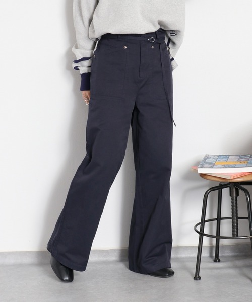 cepo(セポ)の「ベルテッドワークイージーパンツ(その他パンツ・レディース・ネイビー/オフホワイト/オリーブ・S/L/M)」の1枚目の写真