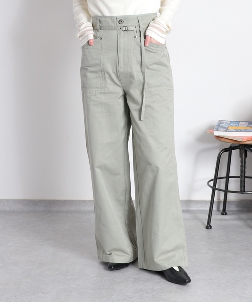 cepo(セポ)の「ベルテッドワークイージーパンツ(その他パンツ・レディース・ネイビー/オフホワイト/オリーブ・S/L/M)」の5枚目の写真