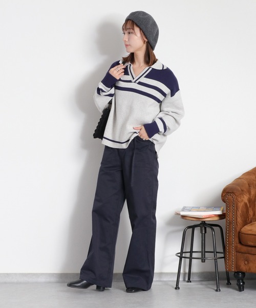 cepo(セポ)の「ベルテッドワークイージーパンツ(その他パンツ・レディース・ネイビー/オフホワイト/オリーブ・S/L/M)」の12枚目の写真