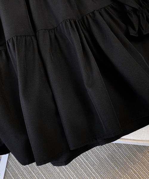 ONEP STAR(ワンピスター)の「Vネック×ティアードロングワンピース(ワンピース・レディース・ブラック・MEDIUM/LARGE/X-LARGE)」の14枚目の写真