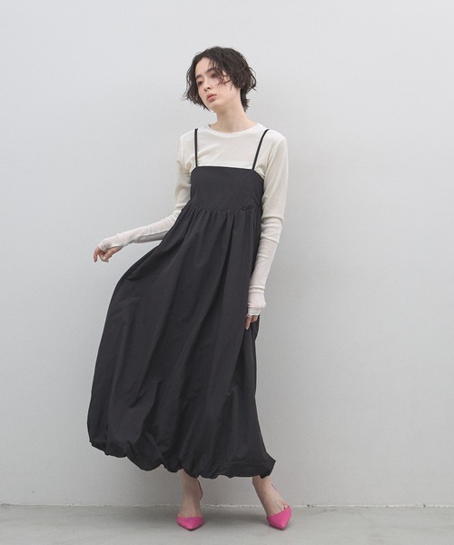 &. NOSTALGIA(アンドドットノスタルジア)の「シアーフロッキー袖口シアー切替トップス(Tシャツ/カットソー・レディース・チャコールグレー/オフホワイト・FREE)」の13枚目の写真