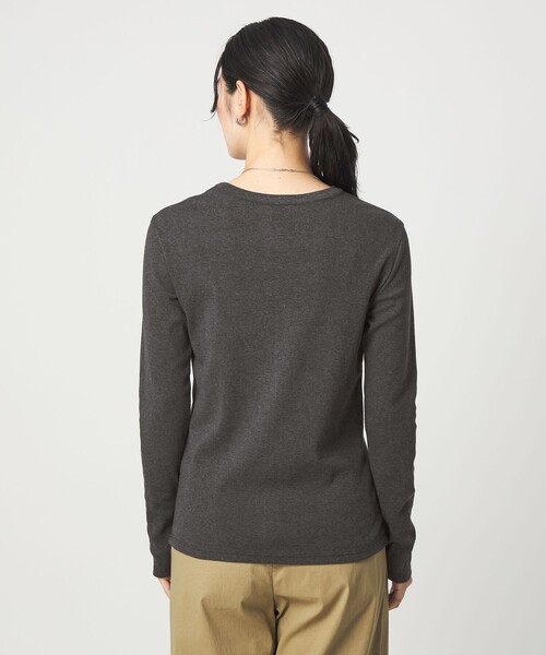 PETIT BATEAU(プチバトー)の「【別注】<PETIT BATEAU>ロングスリーブ プリント Tシャツ(Tシャツ/カットソー・レディース・ダークグレー/その他1/オフホワイト・FREE)」の6枚目の写真