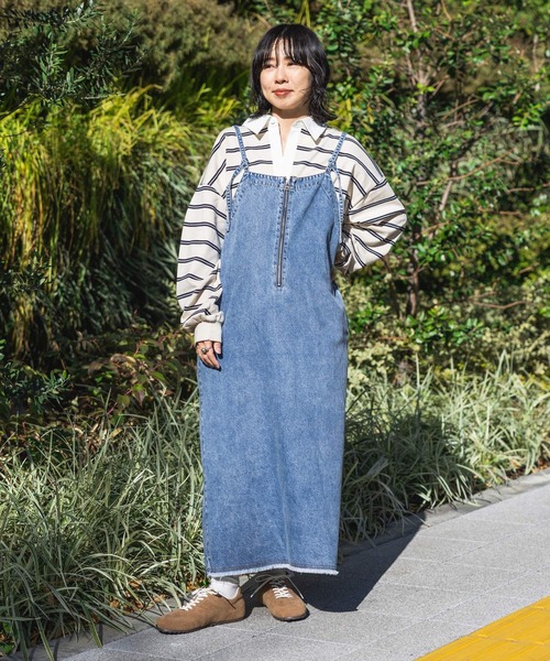 LEPSIM(レプシィム)の「【産前・産後対応】マタニティ/デニムフリンジキャミワンピース 632459(マタニティウェア/グッズ・レディース・ライトブルー/ブルー・FREE)」の13枚目の写真