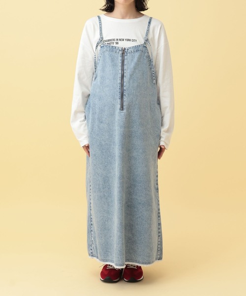 LEPSIM(レプシィム)の「【産前・産後対応】マタニティ/デニムフリンジキャミワンピース 632459(マタニティウェア/グッズ・レディース・ライトブルー/ブルー・FREE)」の15枚目の写真