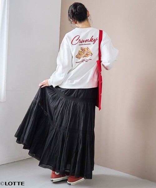 coen(コーエン)の「【CRUNKY(クランキー)/別注】アソートロゴ裏毛スウェット(スウェット・レディース・ナチュラル/オフホワイト/ダークブラウン/ライトグレー・M/L)」の6枚目の写真