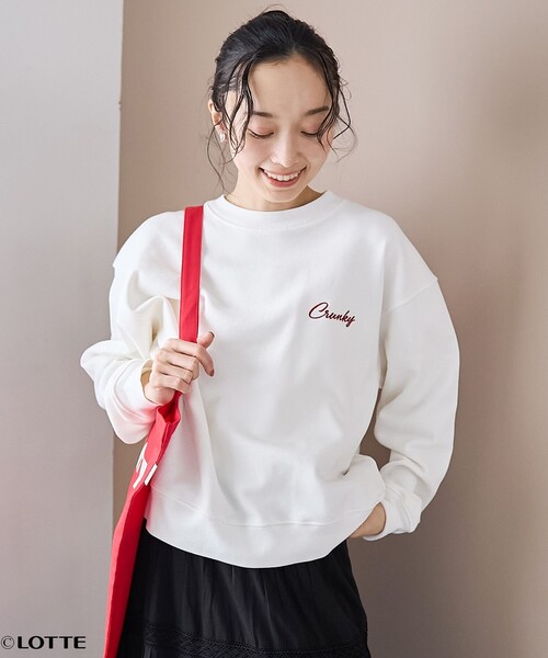 coen(コーエン)の「【CRUNKY(クランキー)/別注】アソートロゴ裏毛スウェット(スウェット・レディース・ナチュラル/オフホワイト/ダークブラウン/ライトグレー・M/L)」の7枚目の写真