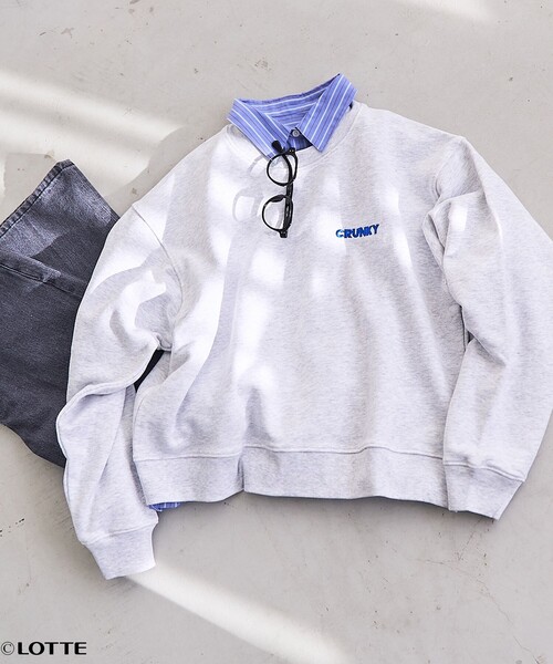 coen(コーエン)の「【CRUNKY(クランキー)/別注】アソートロゴ裏毛スウェット(スウェット・レディース・ナチュラル/オフホワイト/ダークブラウン/ライトグレー・M/L)」の10枚目の写真