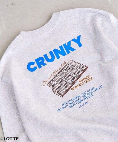 coen(コーエン)の「【CRUNKY(クランキー)/別注】アソートロゴ裏毛スウェット(スウェット・レディース・ナチュラル/オフホワイト/ダークブラウン/ライトグレー・M/L)」の12枚目の写真