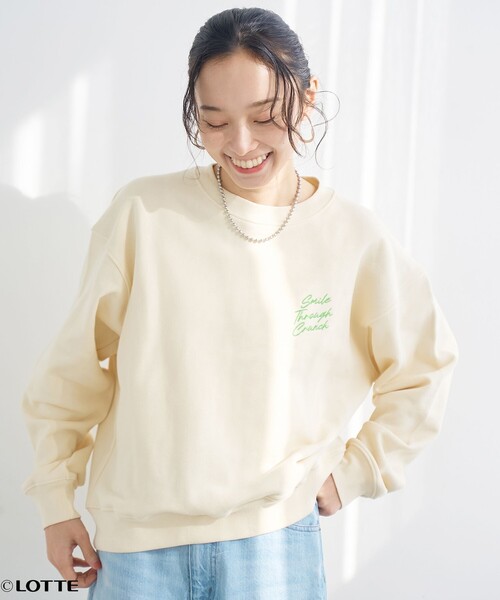 coen(コーエン)の「【CRUNKY(クランキー)/別注】アソートロゴ裏毛スウェット(スウェット・レディース・ナチュラル/オフホワイト/ダークブラウン/ライトグレー・M/L)」の17枚目の写真