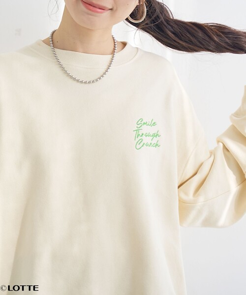 coen(コーエン)の「【CRUNKY(クランキー)/別注】アソートロゴ裏毛スウェット(スウェット・レディース・ナチュラル/オフホワイト/ダークブラウン/ライトグレー・M/L)」の19枚目の写真