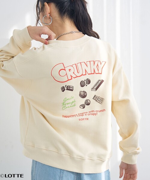 coen(コーエン)の「【CRUNKY(クランキー)/別注】アソートロゴ裏毛スウェット(スウェット・レディース・ナチュラル/オフホワイト/ダークブラウン/ライトグレー・M/L)」の20枚目の写真