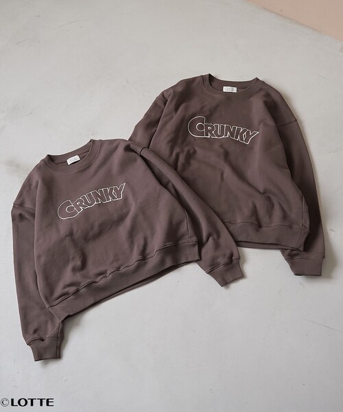 coen(コーエン)の「【CRUNKY(クランキー)/別注】アソートロゴ裏毛スウェット(スウェット・レディース・ナチュラル/オフホワイト/ダークブラウン/ライトグレー・M/L)」の21枚目の写真