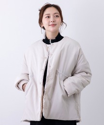 ABBEY MARKET（アビーマーケット）の「ノーカラーブルゾン 撥水 花粉リリース加工 ミドル丈（ブルゾン）」